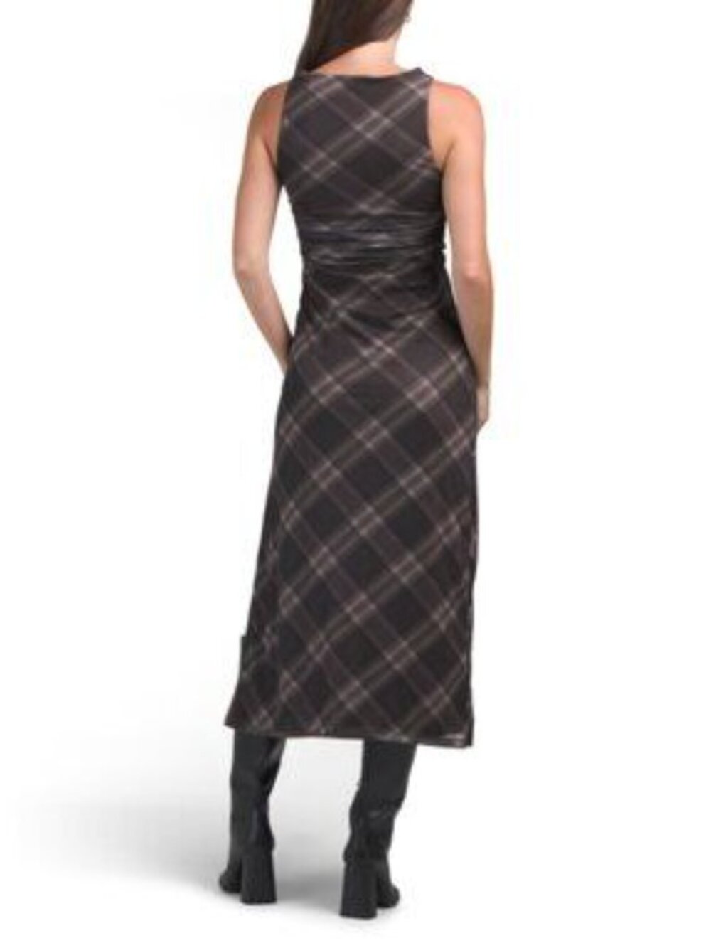 RACHEL PAIGE Plaid High Neck Dress - Picture 2 of 2